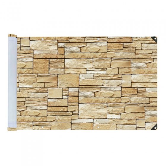 Balkon-Sichtschutz Mod. Mauer, 5 m, UV- und witterungsbeständig 