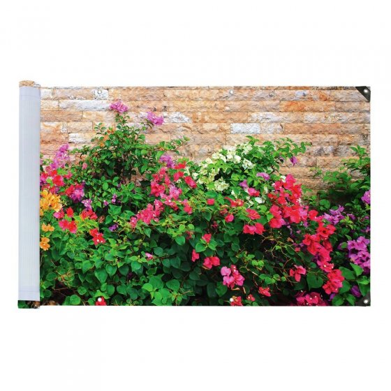 Balkon-Sichtschutz Mod. Mauerblumen, 5 m, UV- und witterungsbeständig 