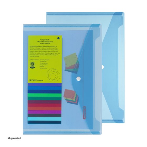 Dokumententaschen A4 Polypropylen 2er Set Blau 