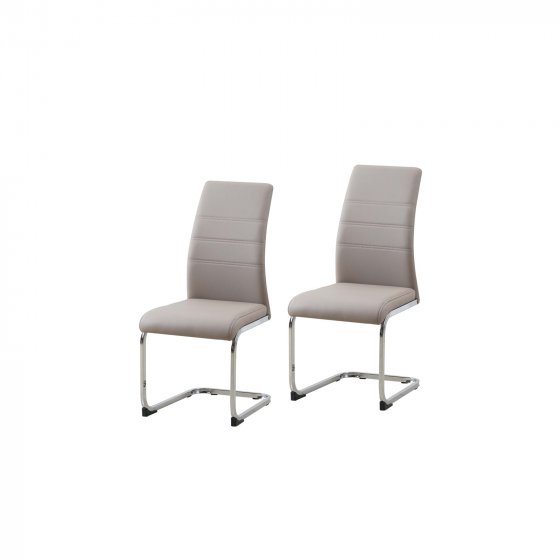 Schwingstuhl 2er Set PU cappuccino SallyC