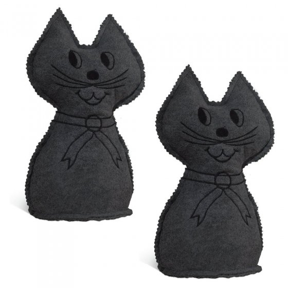 Raumentfeuchter Mod. Katze, 2er Set, schwerer Türstopper 