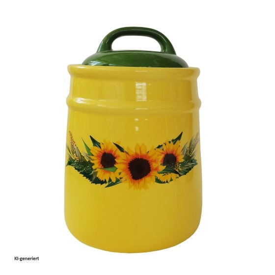 Lebensmitteldose im Landhausstil 11 x 16 cm Sonnenblumen 