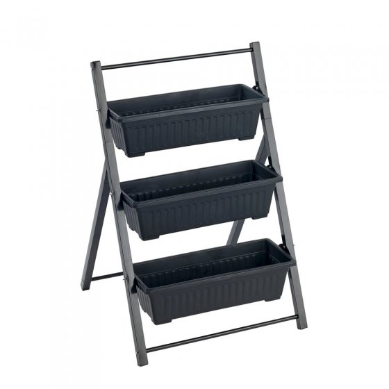 Vertikales Hochbeet, 3 Etagen, wetterbeständiger Kunststoff 