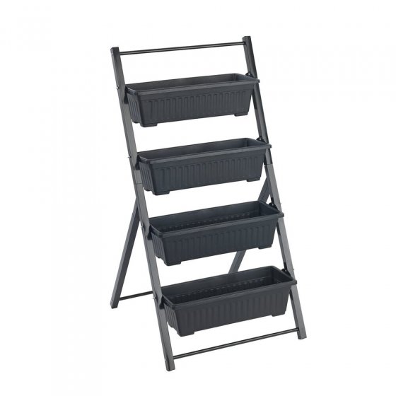 Vertikales Hochbeet, 4 Etagen, wetterbeständiger Kunststoff 