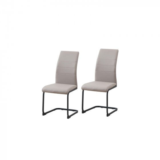 Schwingstuhl 2er Set PU cappuccino SallyP