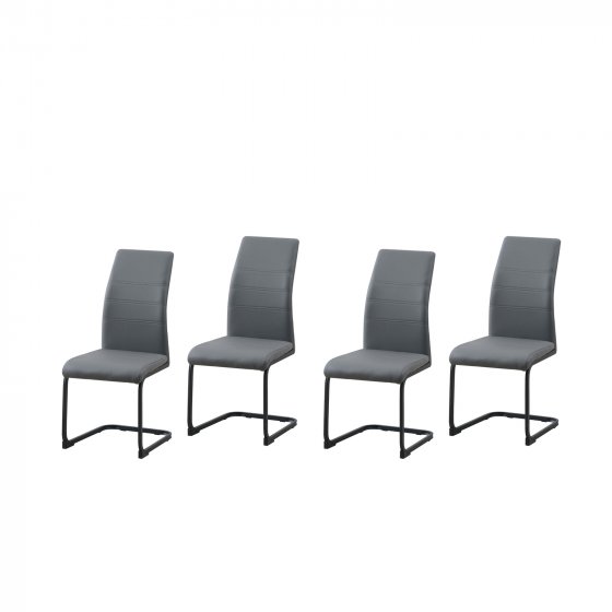 Schwingstuhl 4er Set PU grau SallyP 