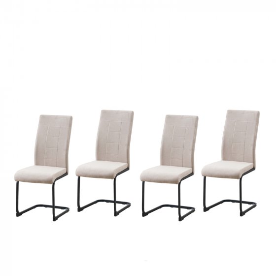 Schwingstuhl 4er-Set Creme LennyP 
