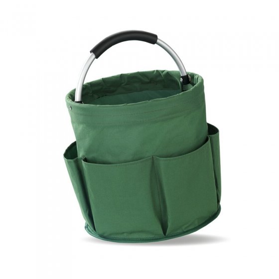 Universal Garten Caddy 16 l, Grün, mit 6 Außentaschen für Gartenwerkzeug 