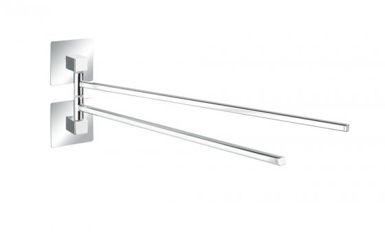 Turbo-Loc® Edelstahl Handtuchhalter 2 Arme Quadro, rostfrei 