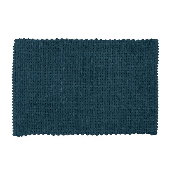 Badteppich Mod. Covelo Dunkelblau, 50 x 80 cm, rutschfest und waschbar bis 30 °C 