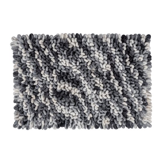 Badteppich Mod. Lerici Grau-Blau, 60 x 90 cm, rutschfest und schnelltrocknend 