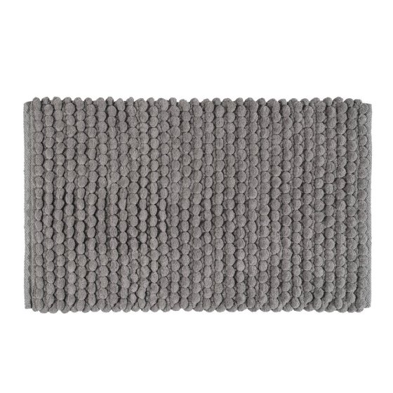 Badteppich Mod. Solivo Grau, 50 x 80 cm, rutschfest und waschbar bis 30 °C 