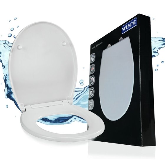 WC Sitz Mod. Vorno Neo Weiß, Toilettendeckel mit Absenkautomatik 