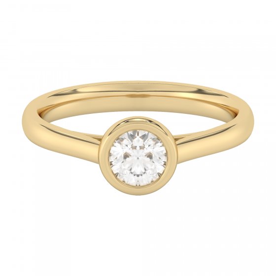 Ring 585 Gelbgold mit im Labor gezüchteten Diamanten 