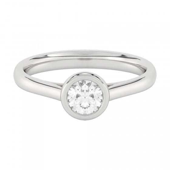 Ring 585 Weißgold mit im Labor gezüchteten Diamanten 