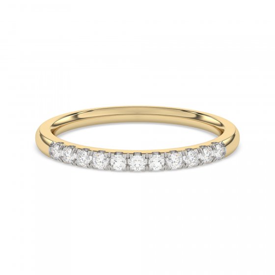 Ring 585 Gelbgold mit im Labor gezüchteten Diamanten 