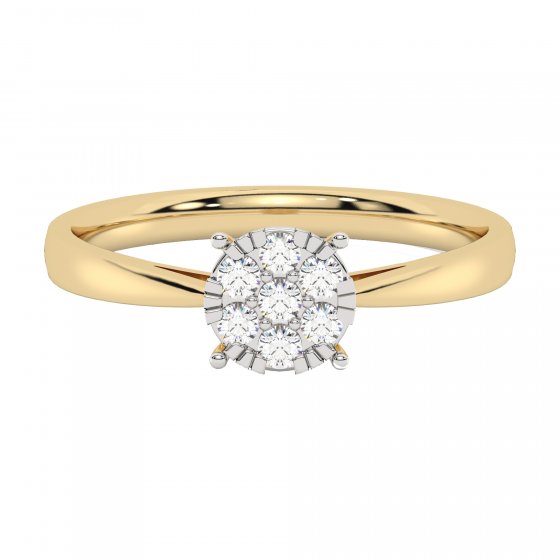 Ring 585 Gelbgold mit im Labor gezüchtetem Diamanten 