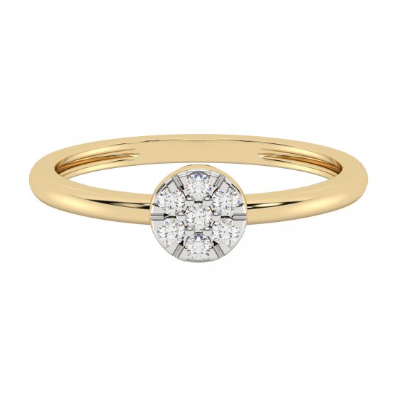 Ring 585 Gelbgold mit im Labor gezüchteten Diamanten 