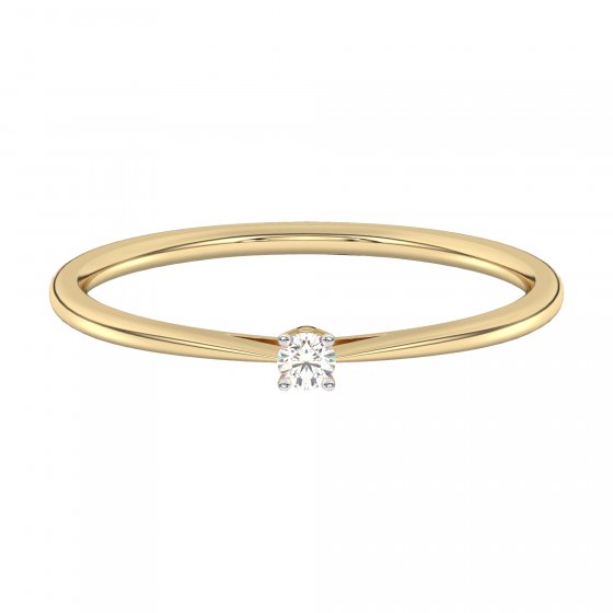 Ring 585 Gelbgold mit 16 im Labor gezüchteten Diamanten 