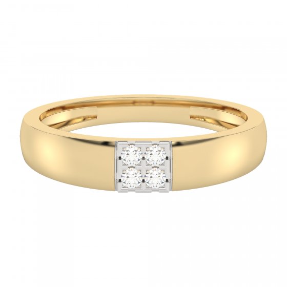 Ring 585 Gelbgold mit  im Labor gezüchteten Diamanten 