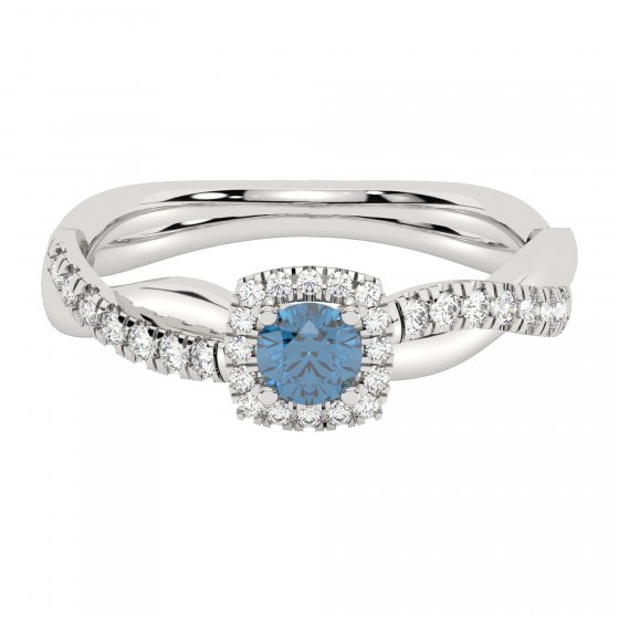 Ring 585 Weißgold mit im Labor gezüchteten Diamanten 