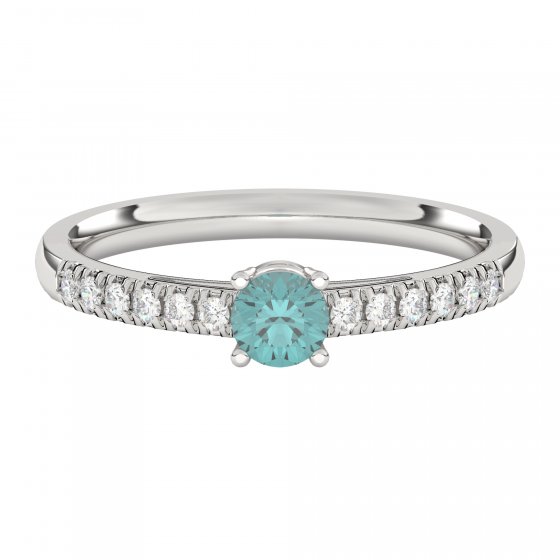 Ring 585 Weißgold mit im Labor gezüchteten Diamanten 