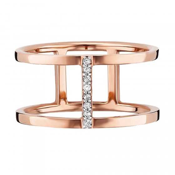 Ring 925/- Sterling Silber rotvergoldet Topas 