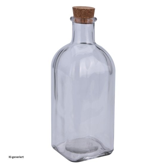 Glasflasche mit Kork-Verschluss 