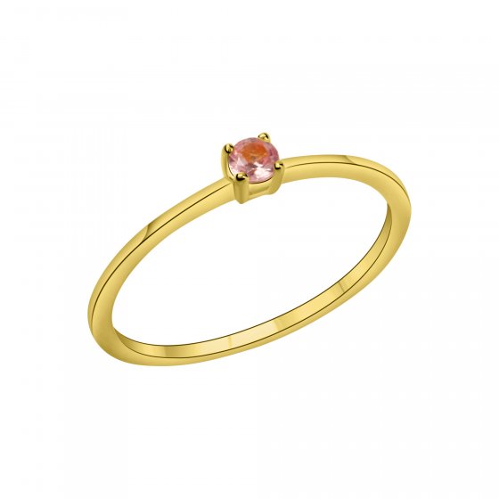 Ring Gold 375 mit echtem pinken Saphir 3mm 