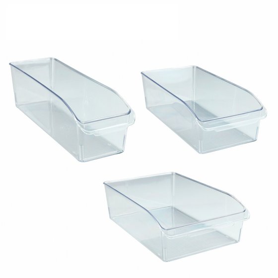 Kühlschrank-Organizer Set, 3-teilig, Aufbewahrungsboxen für Kühl- und Vorratsschrank 
