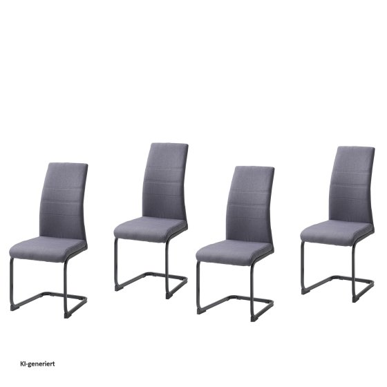 Schwingstuhl SallyP Grau 4er 