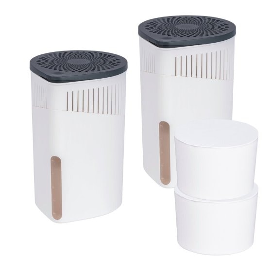 Raumentfeuchter Mod. Drop Weiß 1000 g 2er Set, für Räume bis ca. 80 m³ 