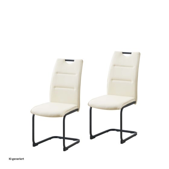 Schwingstuhl 2er Set PU creme DannyP 