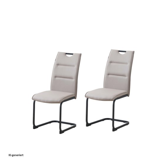 Schwingstuhl 2er Set PU cappuccino DannyP 