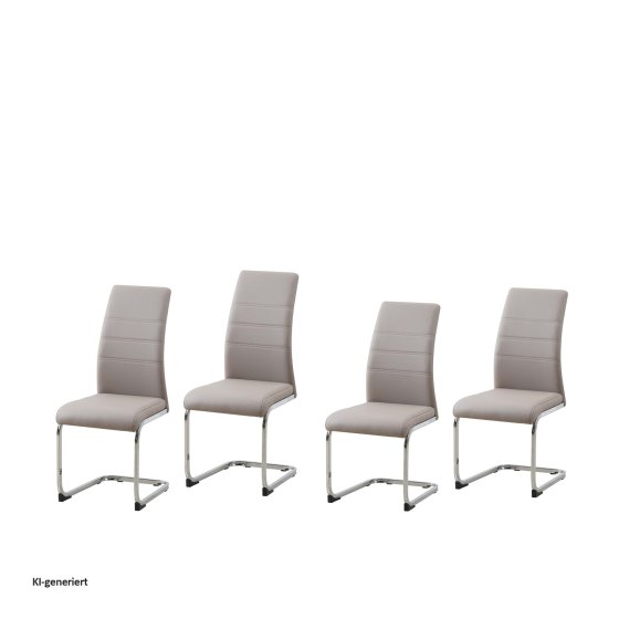 Schwingstuhl 4er Set PU cappuccino SallyC 