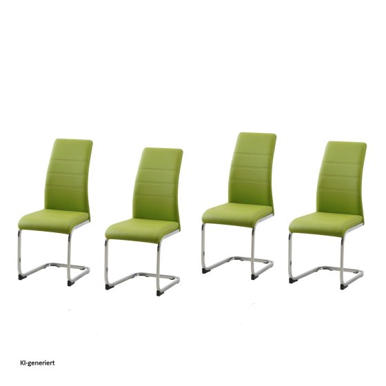 Schwingstuhl 4er Set PU grün SallyC 