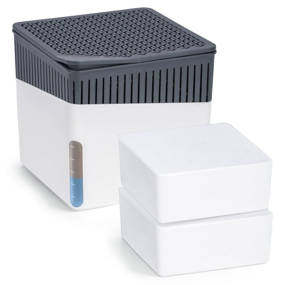 Luftentfeuchter Mod. Cube Weiß 1000 g mit Nachfüller, für Räume bis ca. 80 m³ 