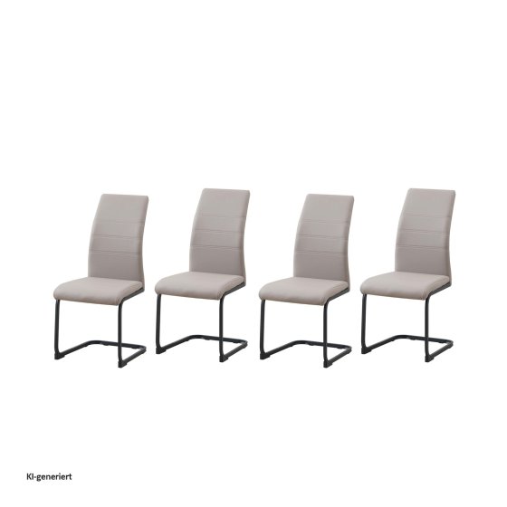 Schwingstuhl 4er Set PU cappuccino SallyP 