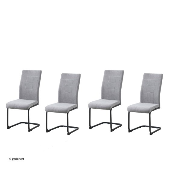 Schwingstuhl 4er-Set Grau LennyP 