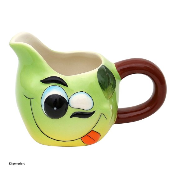 Milchkännchen mit Gesicht Apfel 