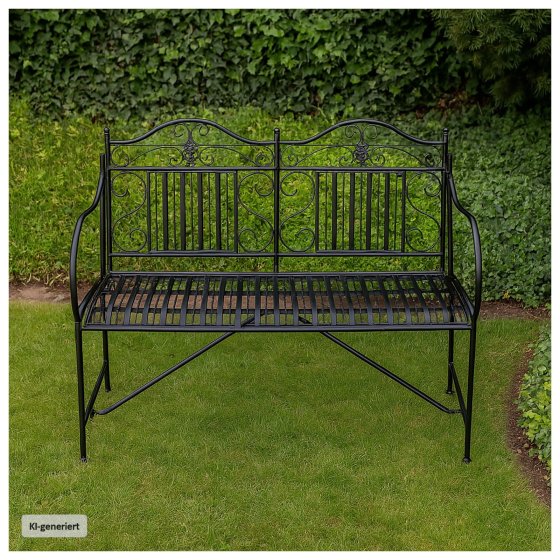 Gartenbank Schwarz Metallbank Celia 
