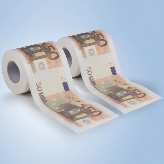 Toilettenpapier 50 €-Schein - 2er Set 