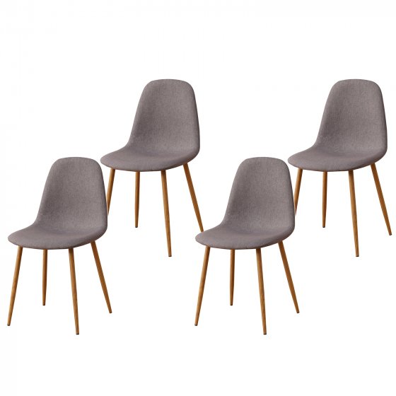 Esszimmerstuhl SavannahW 4er-Set Grau