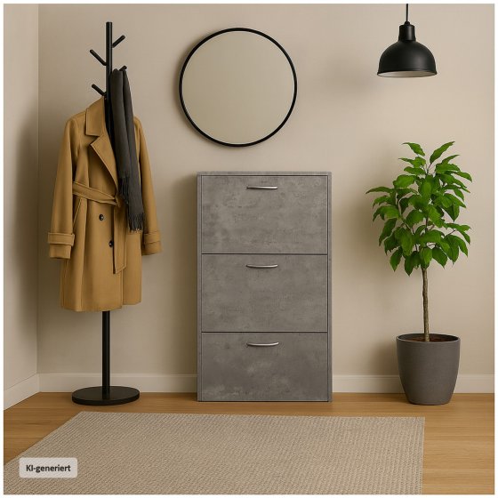 Schuhschrank Thekla Beton 