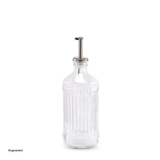 Essig-/Ölflasche, 500 ml Rillen-Glas 