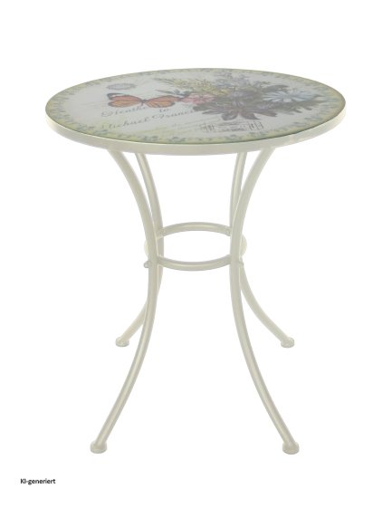 Gartentisch Celia Schmetterling Balkontisch Terrassentisch Metalltisch 