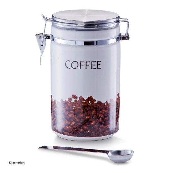 Kaffeedose mit Löffel 