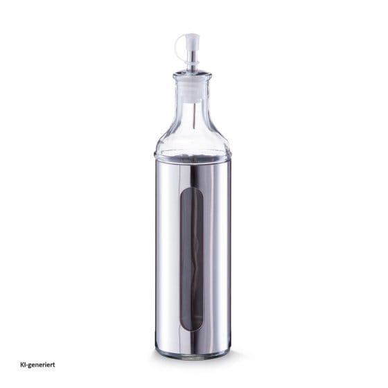Essig-/Ölflasche, 500 ml Glas, Edelstahl 