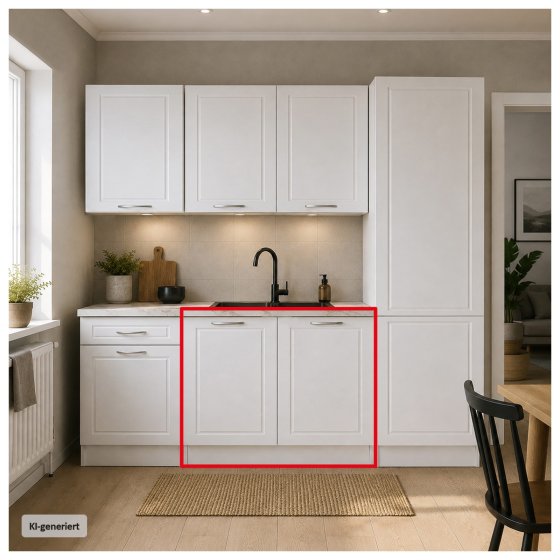 Spülenunterschrank Jenna Country Weiß 80 cm 