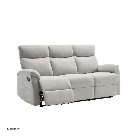 Sofagarnitur mit Relaxfunktion Koba Grau 